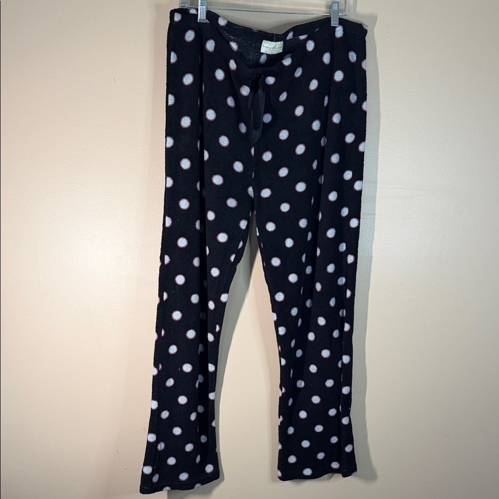 Bobbie Brooks Black Pajama Pants with Pink Polka Dots